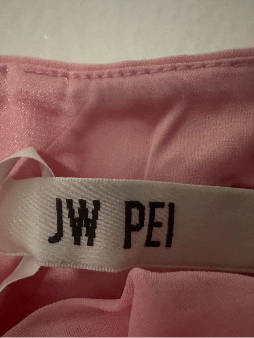 JW PEI Pink Satin Slip Top - Picture 9 of 10